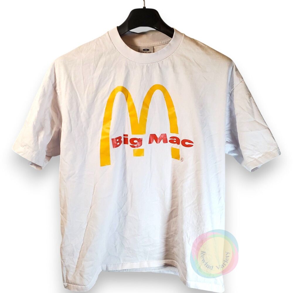 Vintage McDonalds Big Mac Shirt Pro Club Heavyweight 2XL
